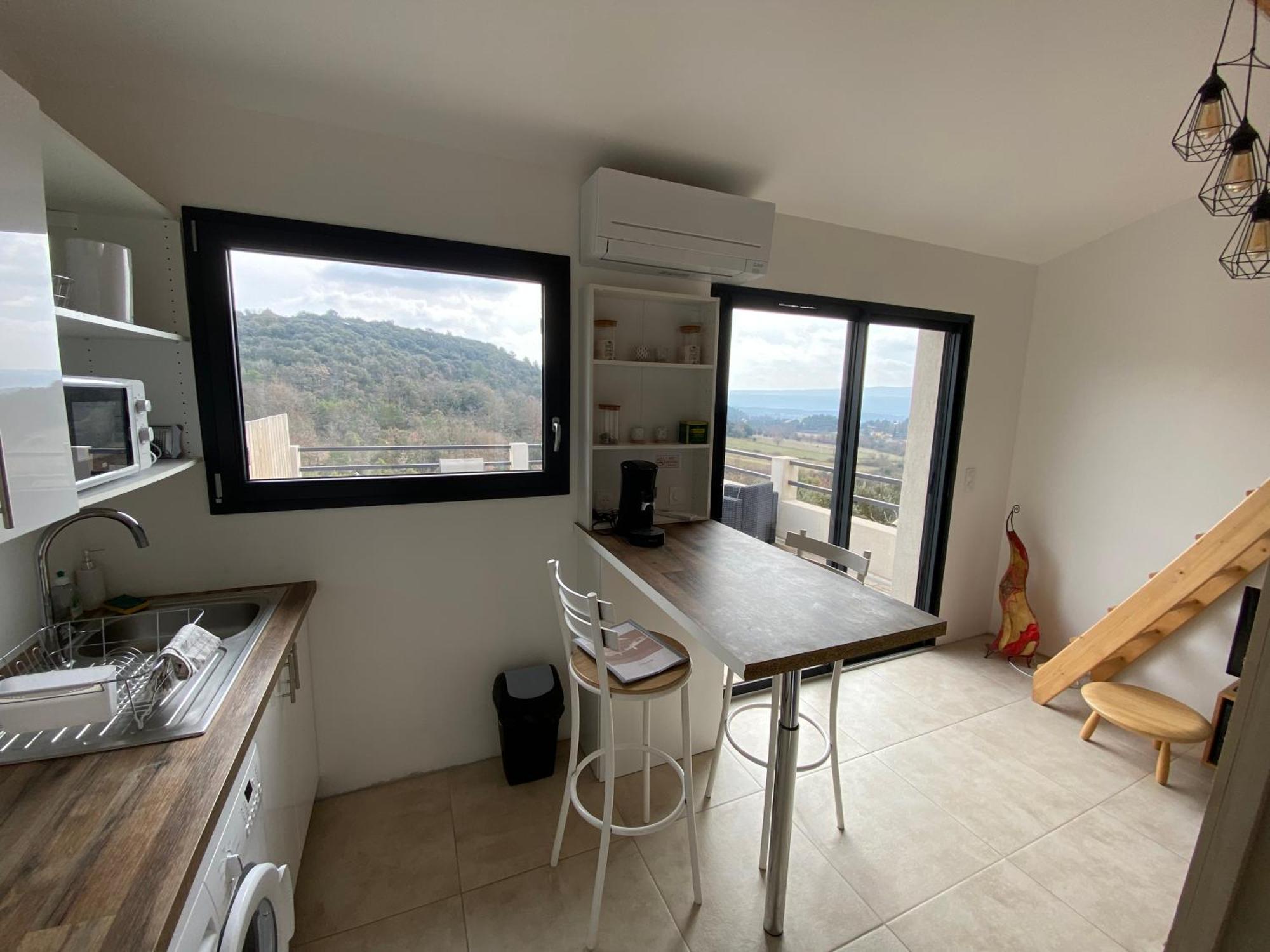 Studio Au Calme, Grande Terrasse Avec Vue Vallee Ginasservis Bagian luar foto